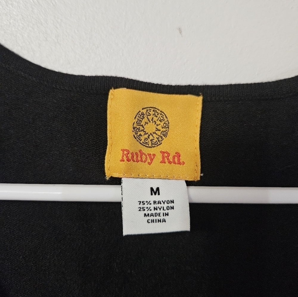 Ruby Rd. Wide Strap Black Tank Top! - Picture 2 of 4